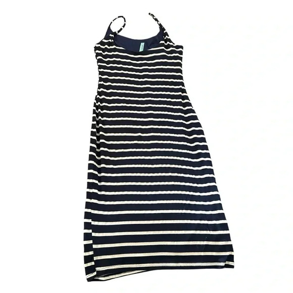 Loila Navy Blue and white striped slip dress, fully lined, size small - Picture 2 of 5